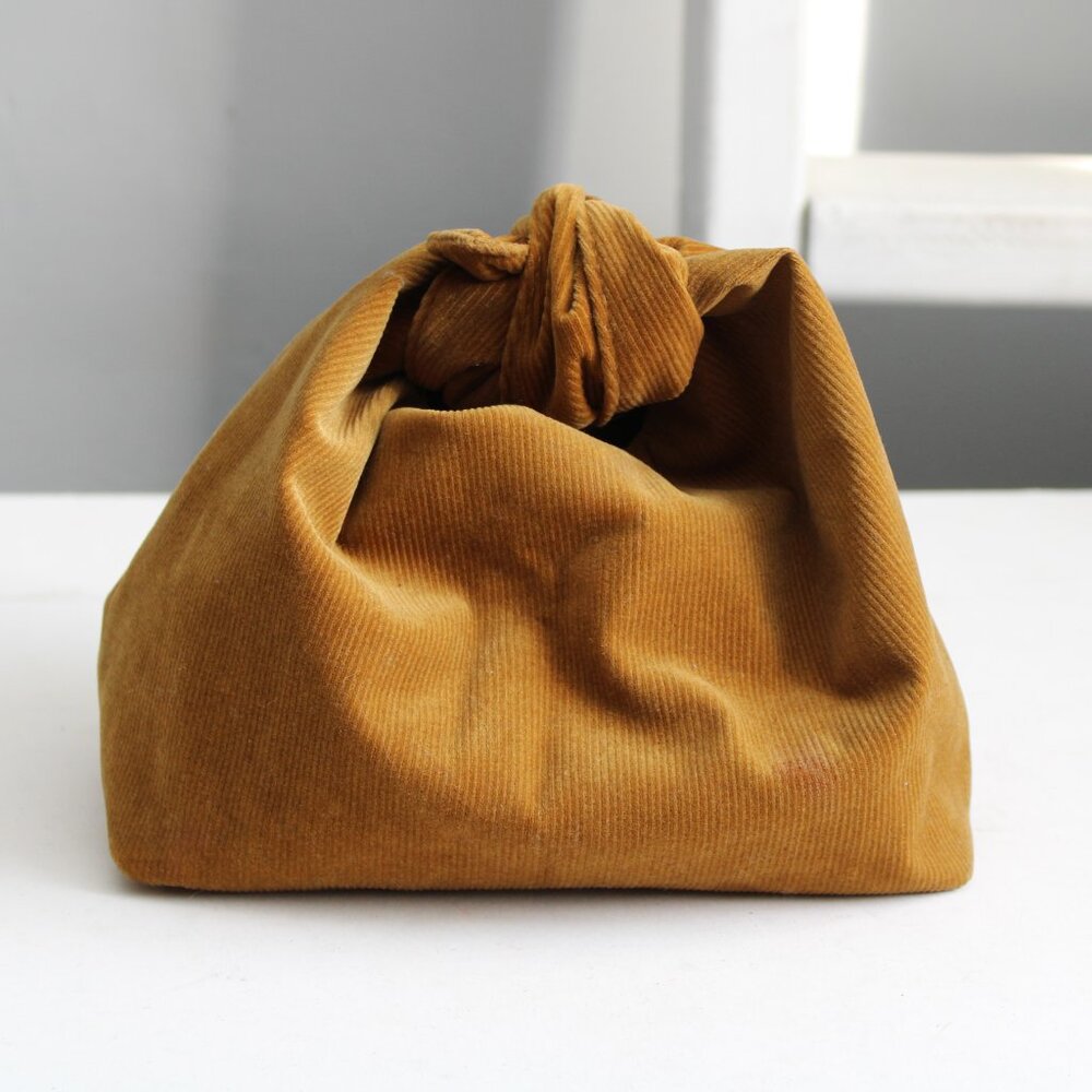 MERIT Brown Signature Bag Corduroy Handbag Makeup Bag